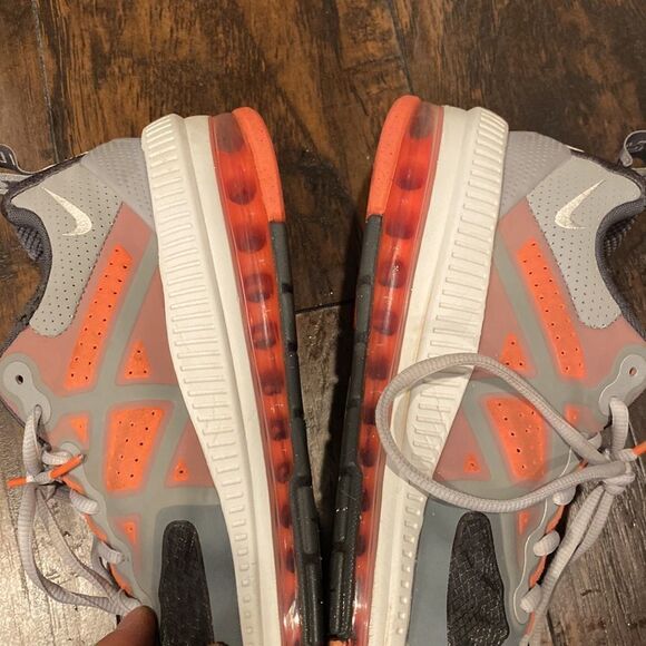 Nike Air Max Genome Mens Size 9.5 Light Bone Grey Bright Mango CW1648-004 EUC - Picture 11 of 13